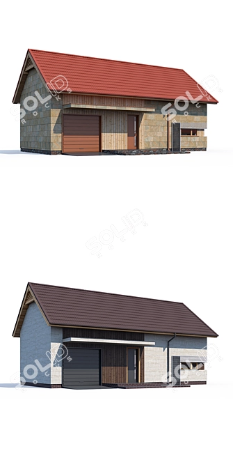 Modern Private House Design 3D model image 2