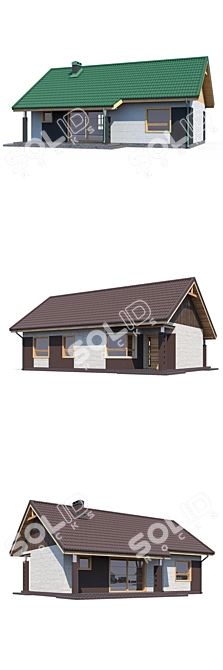 Modern Private House Design 3D model image 3