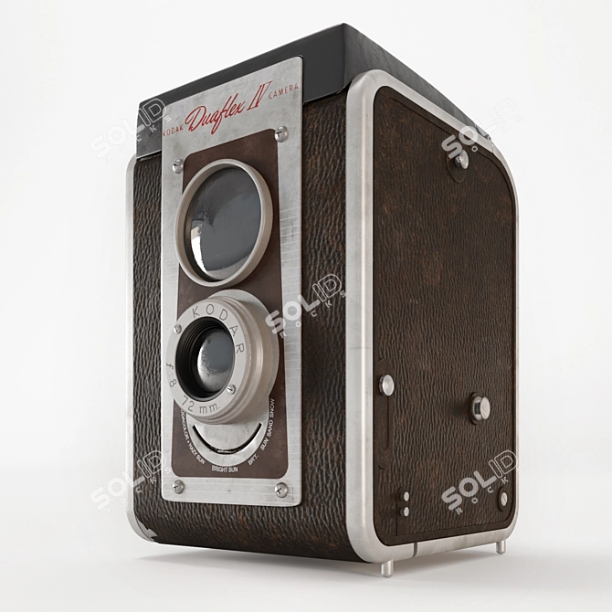 Vintage Duaflex IV Camera: High Poly, Full Unwrap 3D model image 1