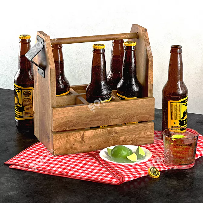 Refreshing Lime Beer Box 3D model image 1