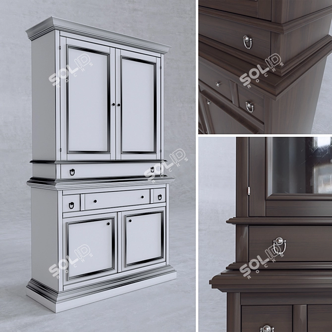 Modern Multipurpose Cupboard 3D model image 2