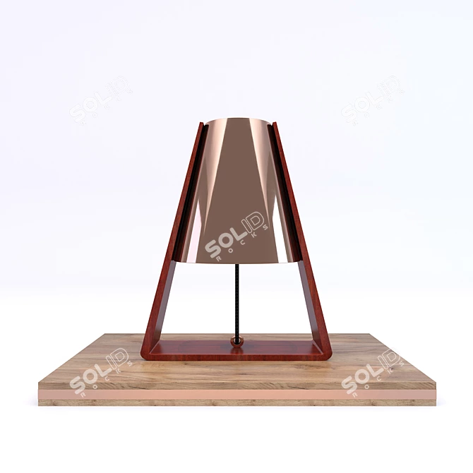 Copper Bend Table Lamp 3D model image 1