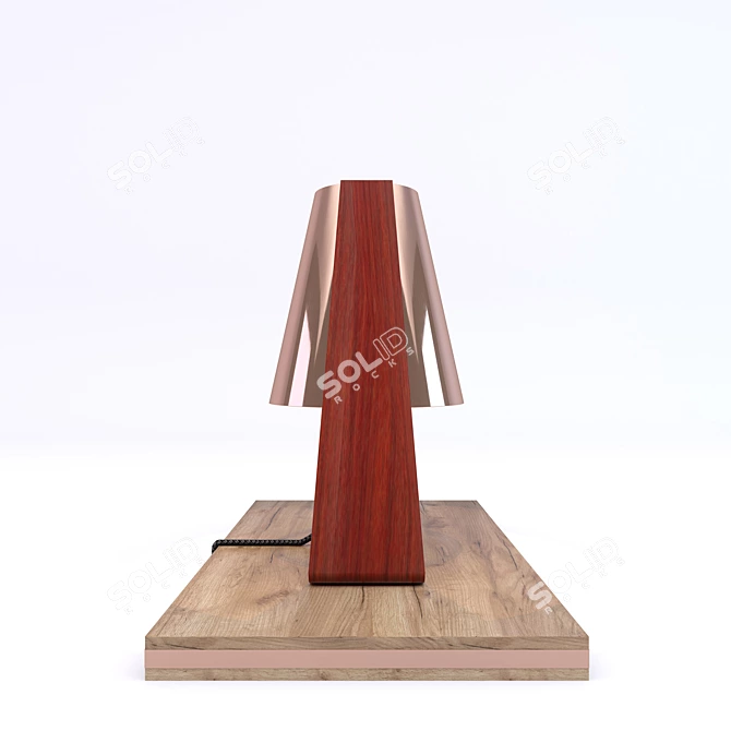 Copper Bend Table Lamp 3D model image 2