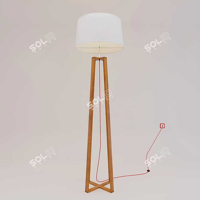 Nova Luce Alma: Elegant Floor Lamp 3D model image 1