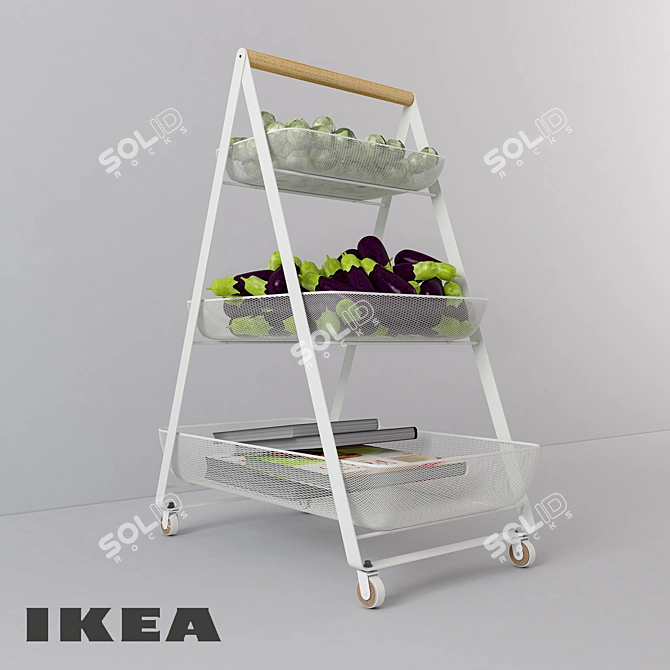 Risatorp Storage Cart 3D model image 1