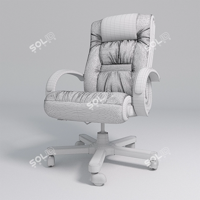 Luxury Leather Executive Chair 3D model image 2