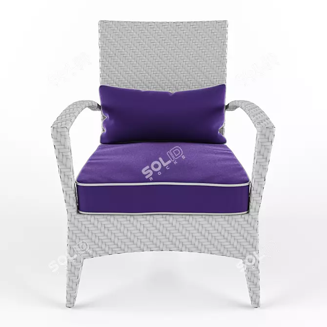 AMBERES Outdoor Armchair 3D model image 2