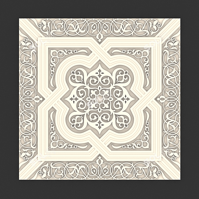 Arabesque Art Décor 3D model image 1