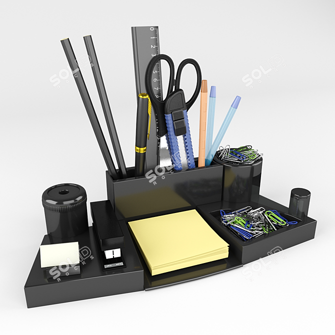Essentials Desk Organizer Set 3D model image 1