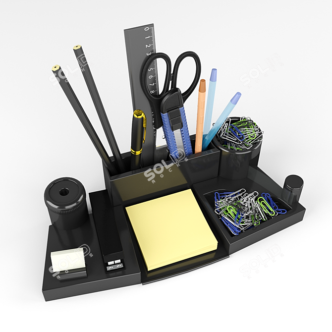 Essentials Desk Organizer Set 3D model image 2