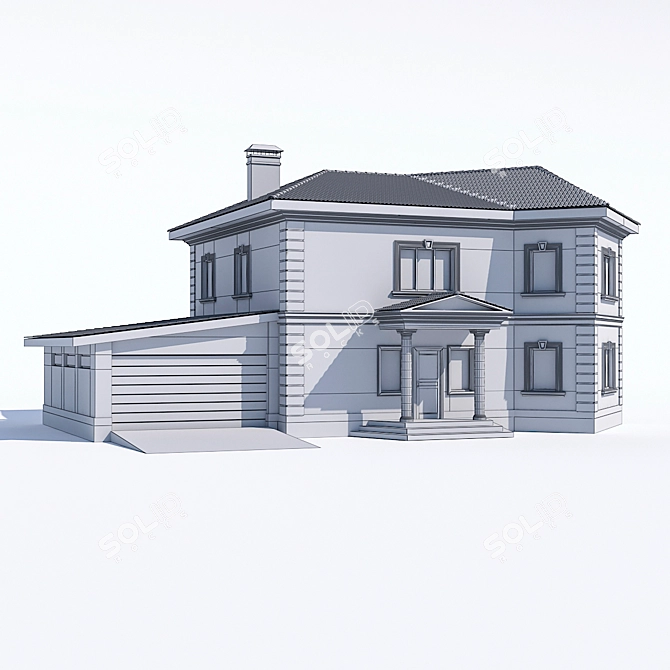 Timeless Country Retreat with Garage 3D model image 3