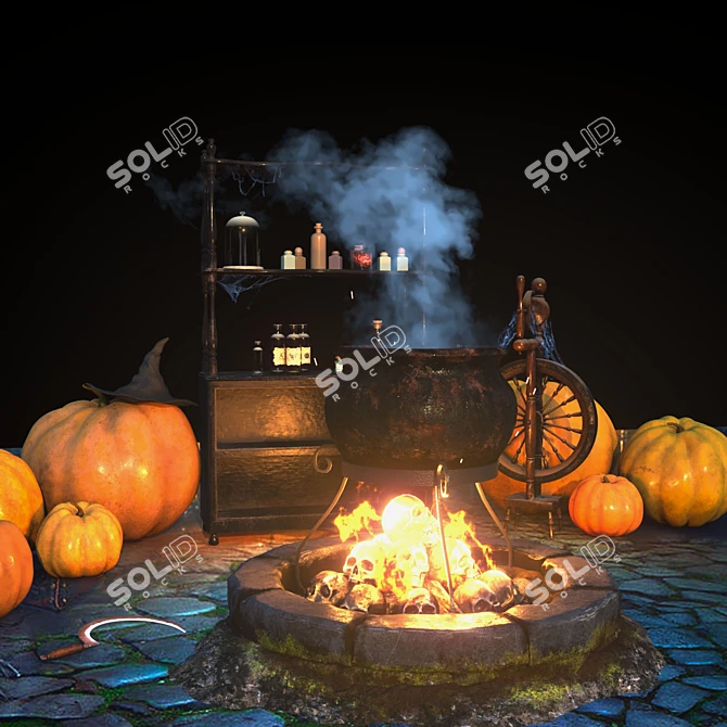 Haunted Haven: Halloween Decor Set 3D model image 1