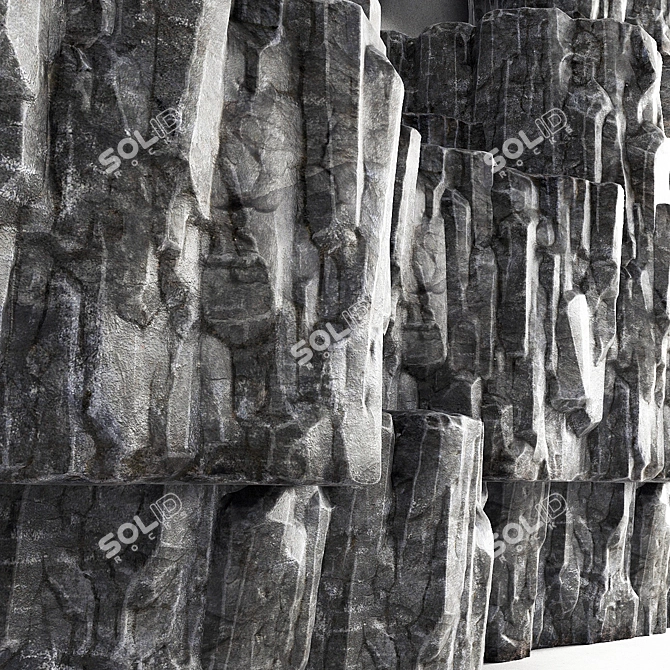 Triangular Rock with High-Res Texture 3D model image 1