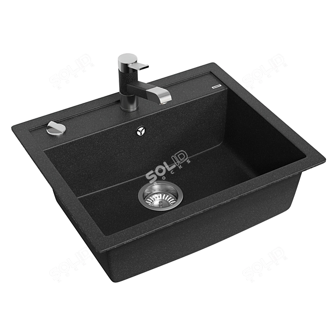 Blanco Dalago Anthracite Sink + Zenos-S Mixer 3D model image 1