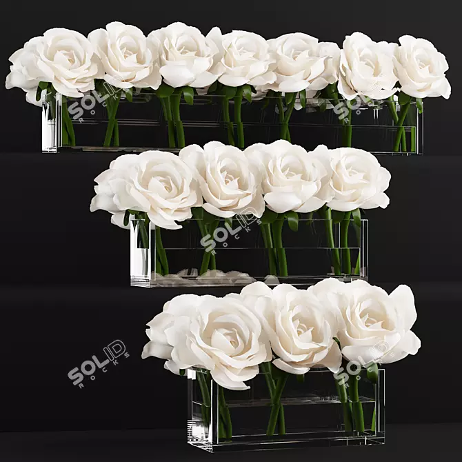 Elegant Rose Arrangements 3D model image 1