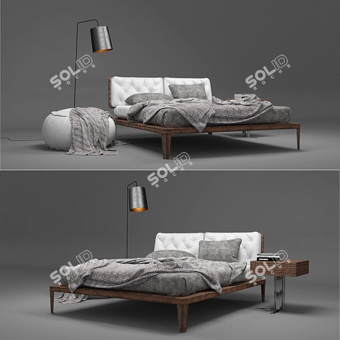 Elegant Myra Axil Bed Set 3D model image 1