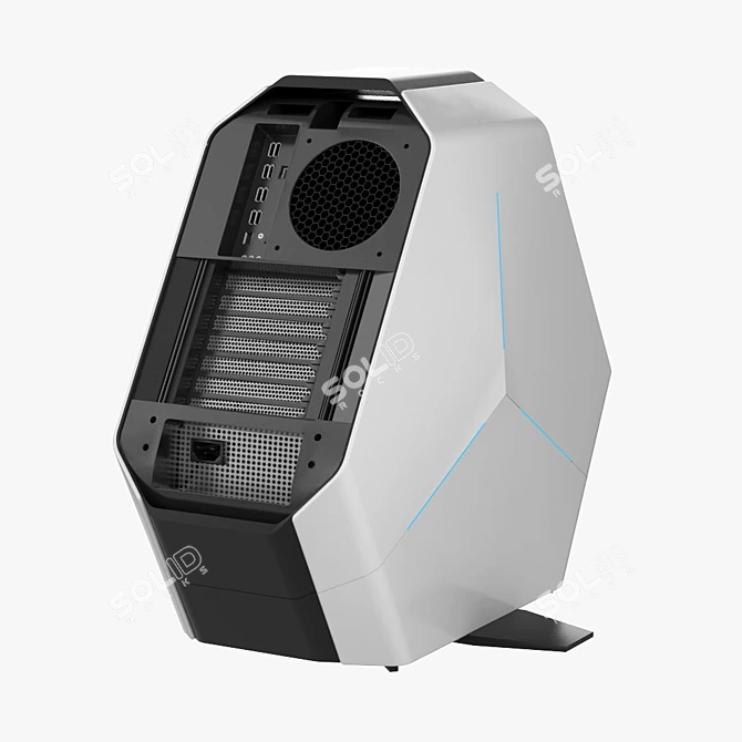 Dell Alienware Area 51 R2 Gaming Case 3D model image 2