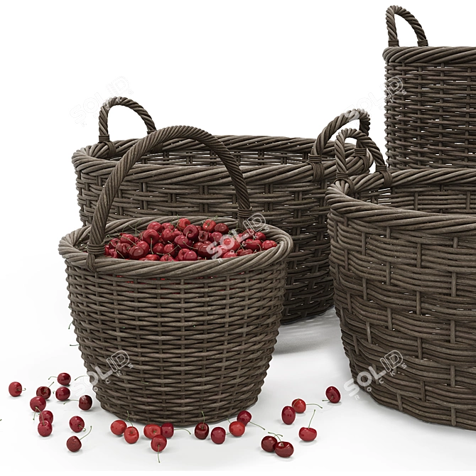 Cherry Delight Basket 3D model image 2