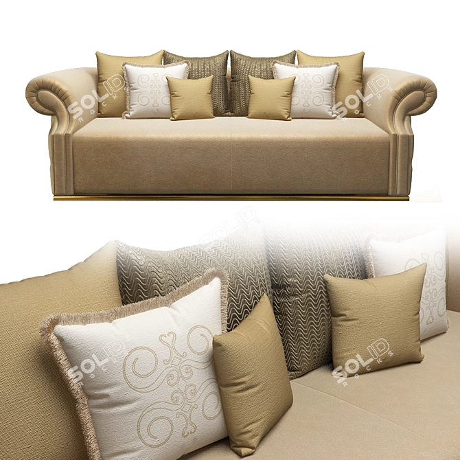 Elegant Viola Sofa by Seven Sedie 3D model image 1