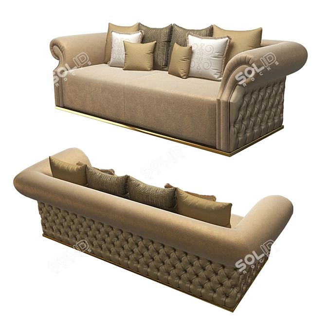 Elegant Viola Sofa by Seven Sedie 3D model image 2