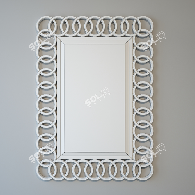 Contemporary Luxe Circles Mirror 3D model image 3