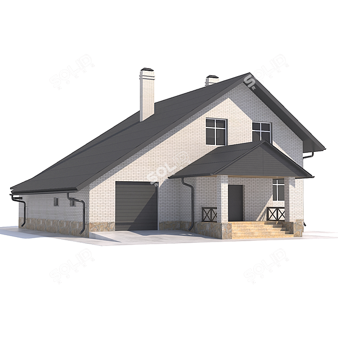 Spacious Home: Attic & Garage 3D model image 1