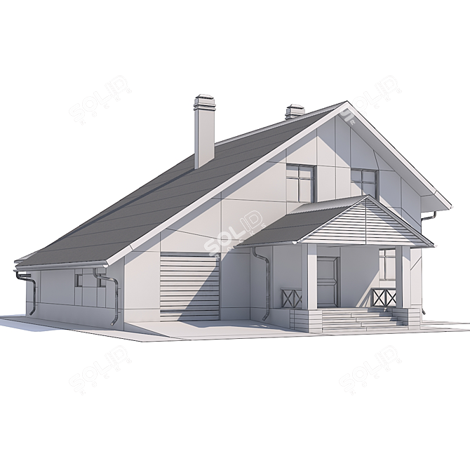 Spacious Home: Attic & Garage 3D model image 3