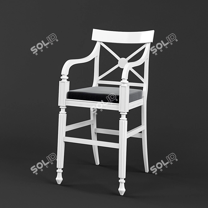 Elegant Clive Christian Bar Stool 3D model image 1