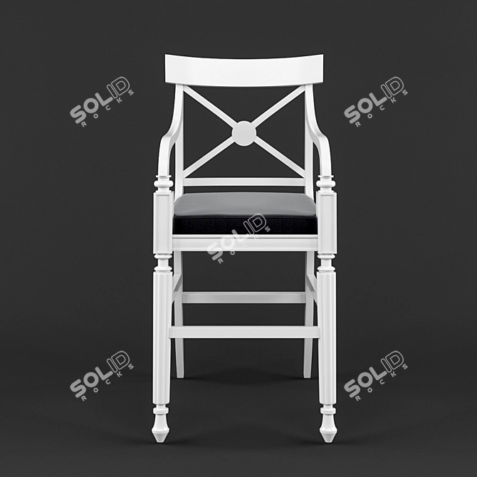 Elegant Clive Christian Bar Stool 3D model image 2
