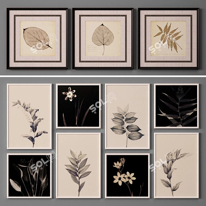 Modern Art Collection - 11 Paintings 3D model image 1