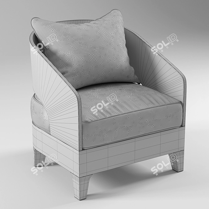 Elegant Oasis Jil Armchair 3D model image 2