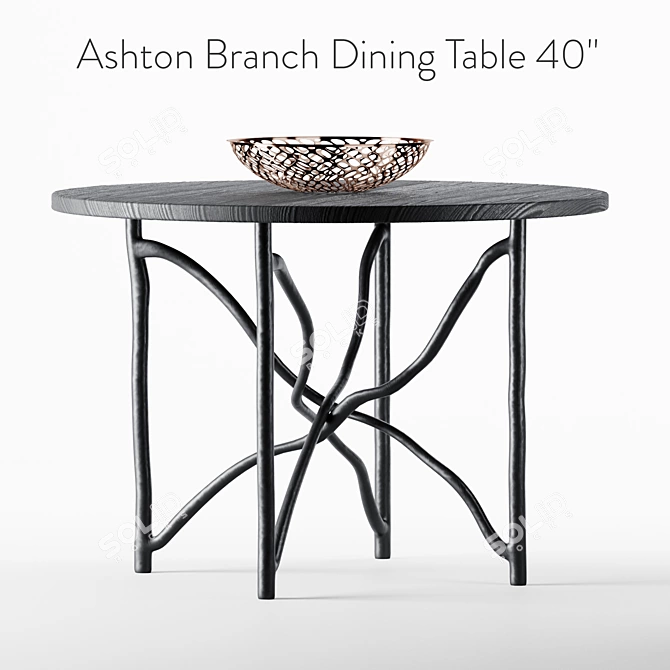 Branch Rustic Dining Table 3D model image 1