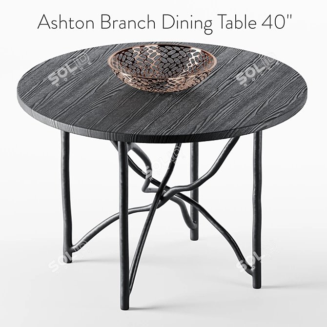 Branch Rustic Dining Table 3D model image 2