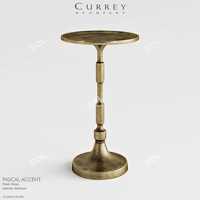 Elegant Pascal Accent Table 3D model image 1