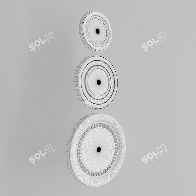 Elegant Adelfia Mirror Set 3D model image 3