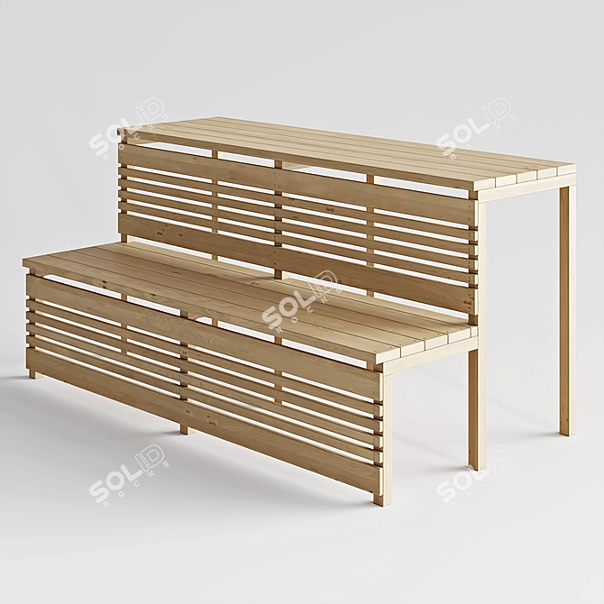 Bath Shelves: Organize in Style 3D model image 1