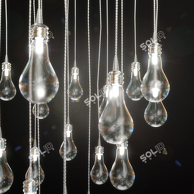 Cangini & Tucci Archimede 22-Lamp Chandelier 3D model image 2