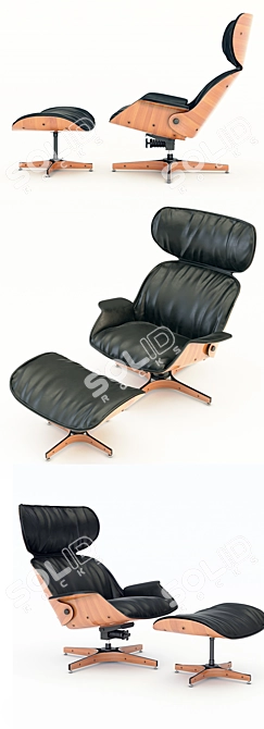 Mid-Century Modern Mr. Chair: Mulhauser Design 3D model image 2
