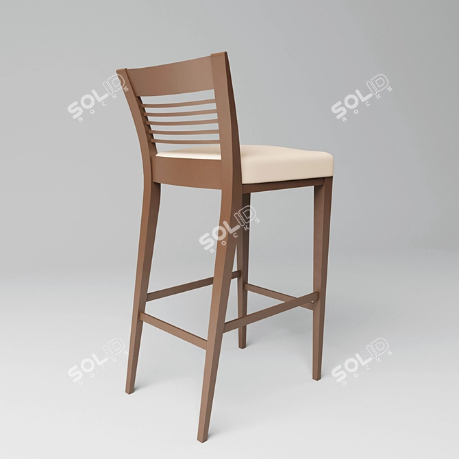 Italian Montbel Bar Stool: Logica 3D model image 1