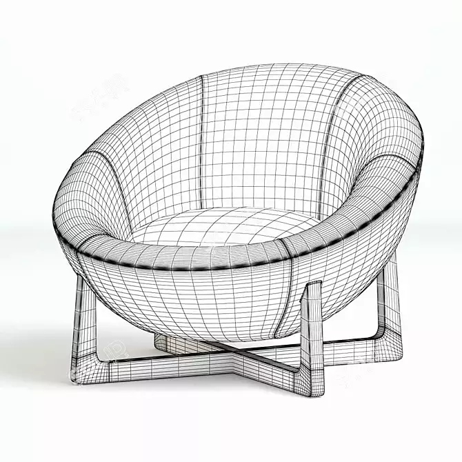 Barbara Barry Baker Pod Lounge Chair 3D model image 3