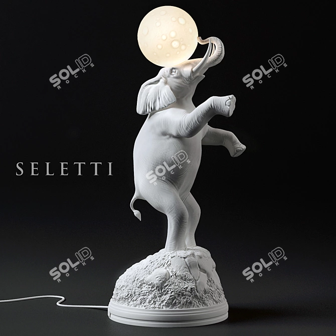 Seletti Elephant Lamp: Elegant Illumination for Any Space 3D model image 1