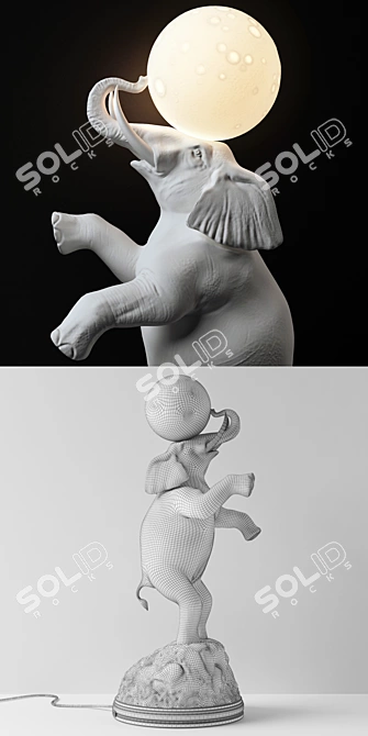 Seletti Elephant Lamp: Elegant Illumination for Any Space 3D model image 2