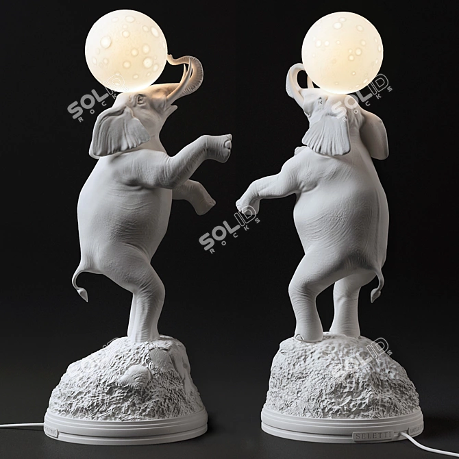 Seletti Elephant Lamp: Elegant Illumination for Any Space 3D model image 3