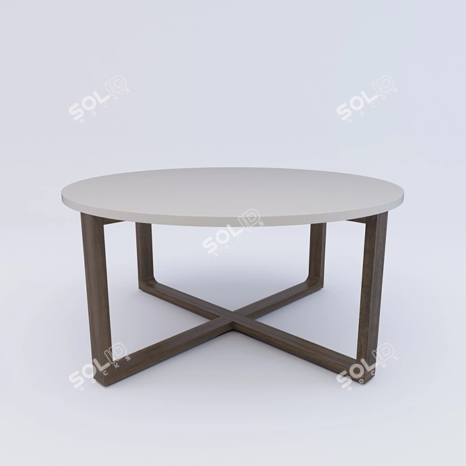 Sleek Beech Coffee Table 3D model image 1