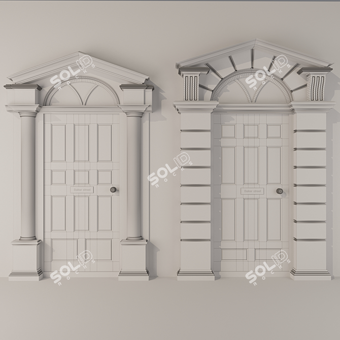 3D Max & FBX Front Door Models 3D model image 3