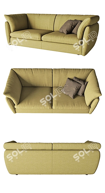 Sleek Calligaris Leaf Coffee Table 3D model image 2