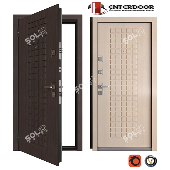 Kardinal EnterDoor: Superior Metal Entry Door 3D model image 1