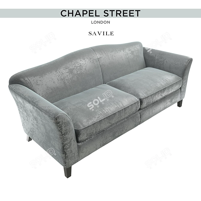 Elegant Savile Sofa by Chapel Street 3D model image 2