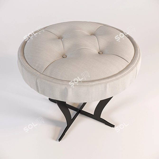 Luxurious Pouf by Alberta Salotti 3D model image 1