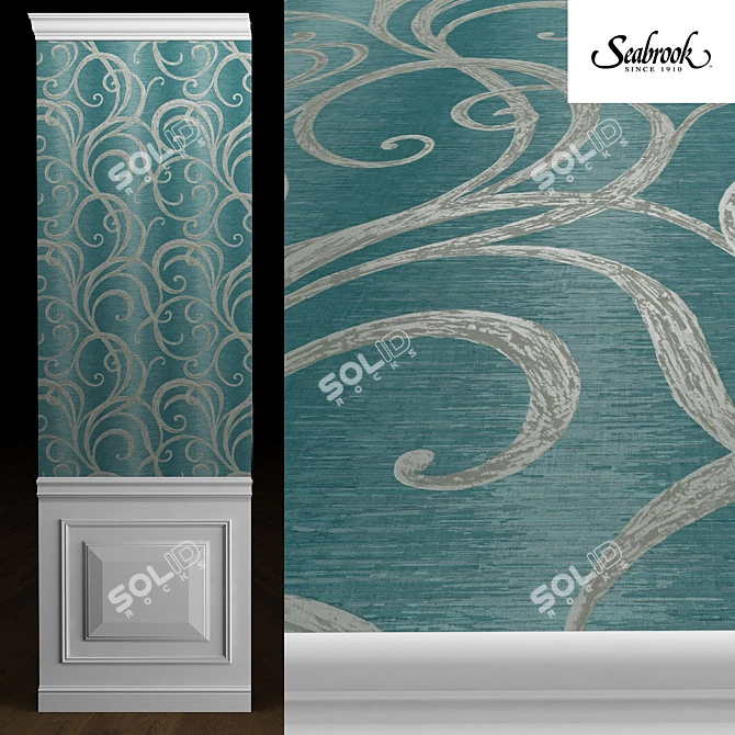 Elegant Seabrook Vivant Wallpaper 3D model image 1